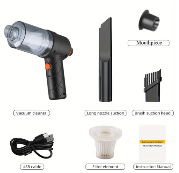 RoadCore Mini Car Vacuum Cleaner